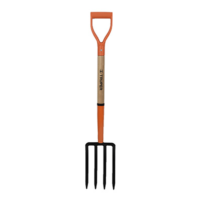 BIELDO PARA JARDÍN DE 98 CM CON 4 DIENTES NARANJA TRUPER