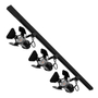 KIT DE 3 LÁMPARAS DE USO EN RIEL EN TECHO TIPO SPOTLIGHT 27.3 CM X 1 M 3 LUCES NEGRO LUZ CÁLIDA