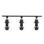 KIT DE 3 LÁMPARAS DE USO EN RIEL EN TECHO TIPO SPOTLIGHT 27.3 CM X 1 M 3 LUCES NEGRO LUZ FRÍA