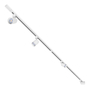 KIT DE 4 LÁMPARAS DE USO EN RIEL EN TECHO TIPO SPOT 2 M X 12 CM 4 LUCES BLANCO LUZ CÁLIDA