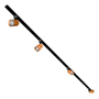 KIT DE 4 LÁMPARAS DE USO EN RIEL EN TECHO TIPO SPOT 12 CM X 2 M 4 LUCES NEGRO LUZ FRÍA