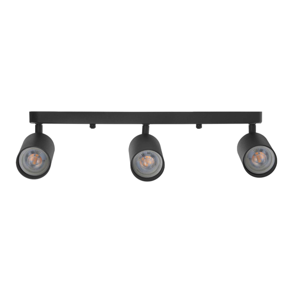 LÁMPARA DE TECHO LED SOBREPONER GU10 LINEAL 18 W NEGRO LUZ CÁLIDA INTERIOR