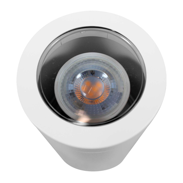 LÁMPARA SPOT LED INTEGRADA SOBREPONER 6 W 1 LUZ CÁLIDA 2700 K BLANCA MATE