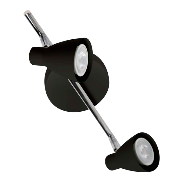 LÁMPARA DE TECHO LED SOBREPONER GU10 LINEAL 12 W NEGRO LUZ NEUTRA PARA INTERIOR