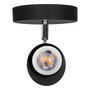 LÁMPARA DE SOBREPONER EN TECHO TIPO SPOT 13.5 X 12 CM 1 LUZ NEGRO LUZ NEUTRA