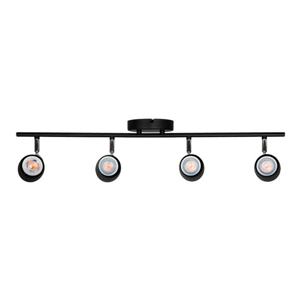 LÁMPARA DE TECHO LED SOBREPONER GU10 LINEAL 24 W NEGRO LUZ CÁLIDA INTERIOR