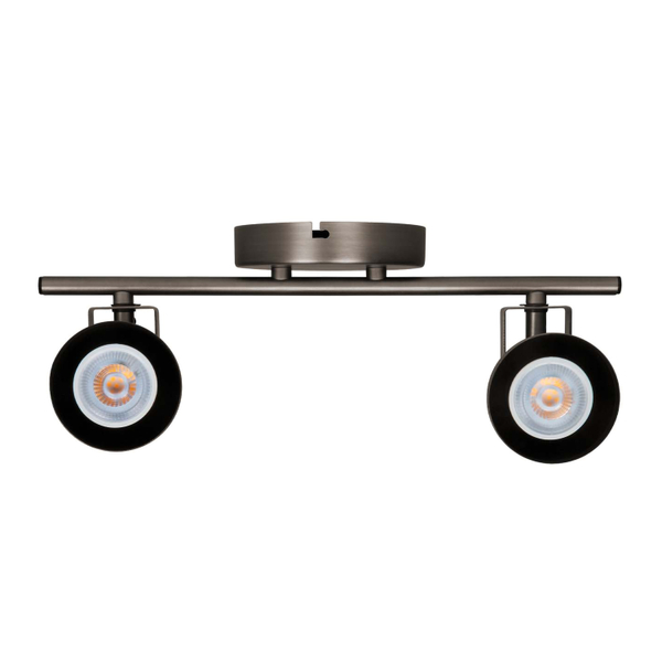 LÁMPARA DE TECHO LED SOBREPONER GU10 LINEAL 12 W ACERO LUZ NEUTRA INTERIOR