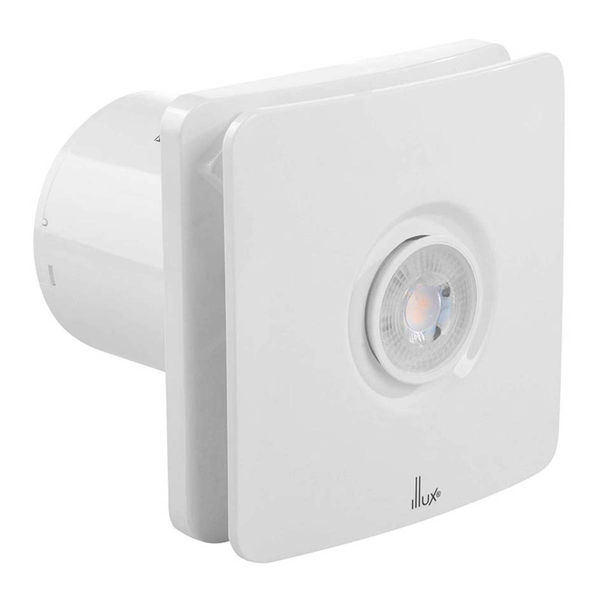 VENTILADOR EXTRACTOR CON FOCO LED 14.8 X 14.8 X 14.9 CM BLANCO ILLUX