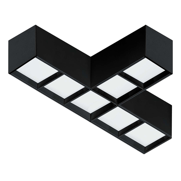 LÁMPARA DE TECHO LED CUADRADO 3 W NEGRO LUZ CÁLIDA PARA INTERIOR