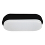 PLAFÓN ILUMINADO LED SOBREPONER OVALADO 18 W NEGRO LUZ FRÍA PARA INTERIOR