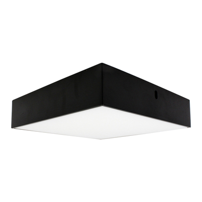 PLAFÓN ILUMINADO LED SOBREPONER CUADRADO 24 W NEGRO LUZ FRÍA INTERIOR