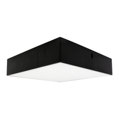 PLAFÓN ILUMINADO LED SOBREPONER CUADRADO 24 W NEGRO LUZ FRÍA INTERIOR