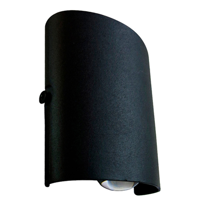 ARBOTANTE DE MURO EXTERIOR DE CONEXIÓN 2W LUZ CÁLIDA METAL NEGRO MATE
