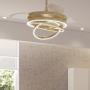 VENTILADOR DE TECHO 72" FANDELIER PARA INTERIOR CON LED INTEGRADO DORADO
