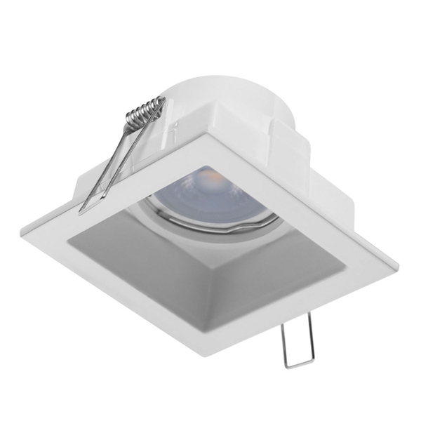 LÁMPARA DE TECHO EMPOTRABLE LED TIPO DOWNLIGHT PARA TECHO CUADRADA 3" 4.5 W BLANCA MATE