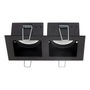 LÁMPARA DE TECHO EMPOTRABLE LED RECTANGULAR 6.5" 50 W NEGRA MATE