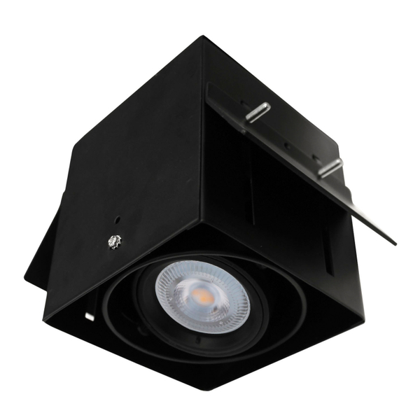 LÁMPARA DE TECHO EMPOTRABLE LED TIPO DOWNLIGHT CUADRADA 4" 4.5 W NEGRA