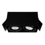 LÁMPARA DE EMPOTRAR EN TECHO TIPO DOWNLIGHT 20.4 X 11 X 10.2 CM 2 LUCES NEGRO LUZ CÁLIDA