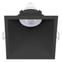 LÁMPARA DE TECHO EMPOTRABLE LED TIPO SPOT PARA TECHO CUADRADA 3.7" 4.5 W NEGRA MATE LUZ CÁLIDA