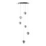 LÁMPARA CANDIL LED 1.20 M X 50 CM CROMO