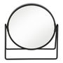 ESPEJO PARA BAÑO PARA MAQUILLAJE CIRCULAR VIDRIO Y METAL NEGRO 20 CM CON AUMENTO 3X