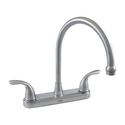 LLAVE PARA FREGADERO DUOMANDO NIQUEL SATINADO MANERALES CLÁSICOS 8" ANTIFUGAS