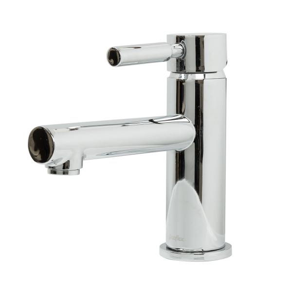 LLAVE PARA LAVABO MONOMANDO CROMO CUELLO BAJO FLUJO DE 5.7 L/MIN