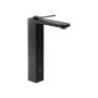 LLAVE PARA LAVABO MONOMANDO NEGRO MATE DE SOBREPONER CUELLO ALTO