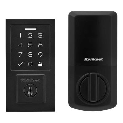 CERROJO ELECTRÓNICO TOUCH DIGITAL REVERSIBLE NEGRO MATE CON CÓDIGO Y LLAVE
