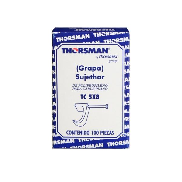 GRAPA PARA SUJETAR CABLES POLIPROPILENO CON CLAVO GALVANIZADO 6 X 10 NATURAL 100 PZ