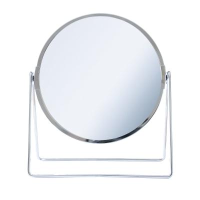 ESPEJO PARA BAÑO PARA MAQUILLAJE REDONDO VIDRIO Y ALUMINIO 20 X 20 CM CON AUMENTO 3X
