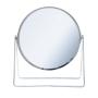 ESPEJO PARA BAÑO PARA MAQUILLAJE REDONDO VIDRIO Y ALUMINIO 20 X 20 CM CON AUMENTO 3X
