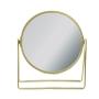 ESPEJO PARA BAÑO PARA MAQUILLAJE CIRCULAR METAL ORO 20 CM CON AUMENTO 3X
