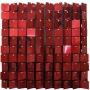 PANEL DE LENTEJUELAS 30 X 30 CM PARA DECORACIÓN ROJO 4D 60 PIEZAS
