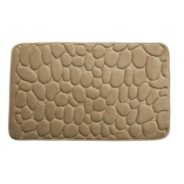 TAPETE PARA BAÑO KIVIA POLIÉSTER 50 X 80 CM CAFÉ ANTIDERRAPANTE