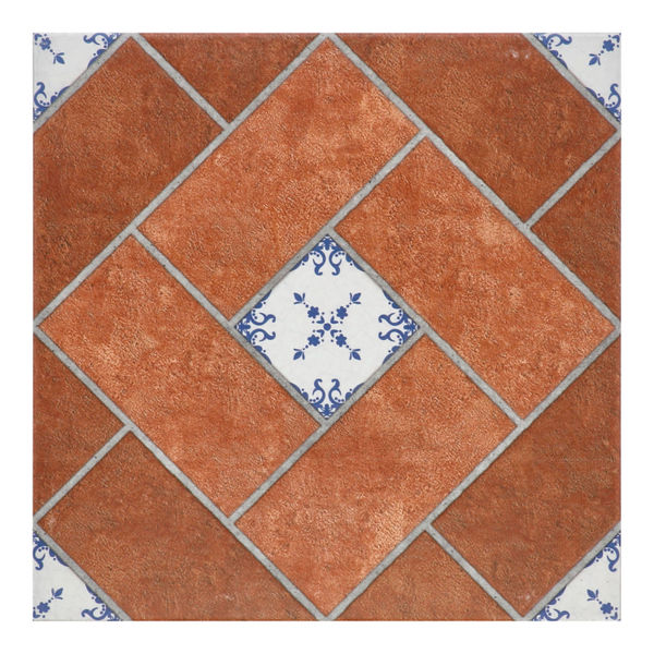 PISO CERÁMICO ROMANO 44 X 44 CM ROJO TIPO PATIO CAJA CON 1.92 M2