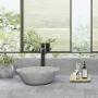 OVALÍN PARA BAÑO DE SOBREPONER GRIS 38.86 X 38.86 CM CONTEMPORÁNEO