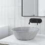 OVALÍN PARA BAÑO DE SOBREPONER GRIS 36.83 X 36.83 CM MODELO AMARU