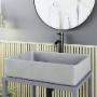 OVALÍN PARA BAÑO DE SOBREPONER GRIS RECTANGULAR 48.77 X 38.86 CM CONTEMPORANEO