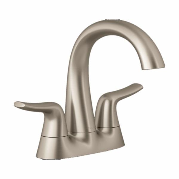 LLAVE PARA LAVABO DUOMANDO NÍQUEL SATINADO CENTRO 4" FUNCIONAMIENTO SUAVE