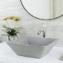 OVALÍN PARA BAÑO DE SOBREPONER GRIS 38.86 X 38.86 CM CONTEMPORANEO