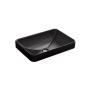 OVALÍN PARA BANO DE SOBREPONER NEGRO RECTANGULAR 57.46 X 17.46 CM VOX