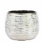 SET DE 2 PIEZAS CERAMICAS DORADAS CON BLANCO: BASE BANKSY 17 X 17 X 13.5 CM Y BASE BANKSY DORADA 15 X 15 X 13 CM