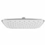 REGADERA FIJA RECTANGULAR ABS CROMO Y BLANCO SIN BRAZO