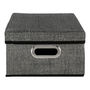 CAJA ORGANIZADORA CON TAPA 15 X 25 X 35 CM POLIPROPILENO NEGRO