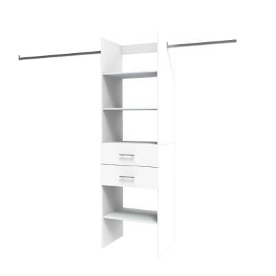 CLOSET CON ENTREPAÑOS Y 2 CAJONES COLOR BLANCO