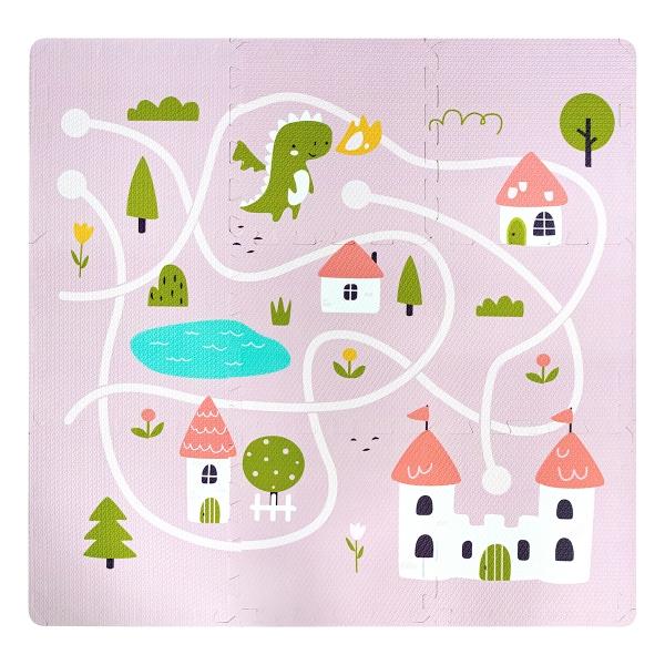 TAPETE INFANTIL FOAMY FAIRY TALE CITY 30 X 30 CM AMORTIGUACIÓN Y CONFORT