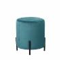 TABURETE DECORATIVO VARENNA VELVET 39 X 39 X 42 CM TURQUESA