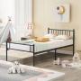 CAMA INDIVIDUAL DE ACERO 197 X 99 X 80CM NEGRO