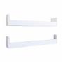 REPISAS MINIMALISTAS 83.2 X 14.4 X 14.1 CM 2 PIEZAS MADERA DE INGENIERÍA BLANCO